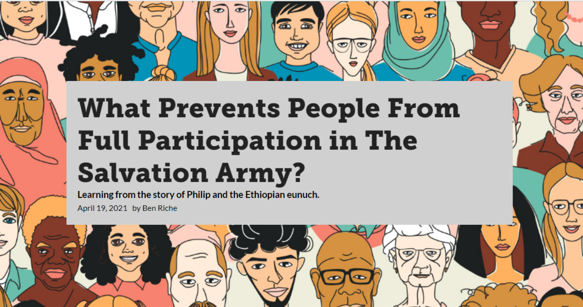 Linked to What Prevents People From Full Participation in The Salvation Army? article