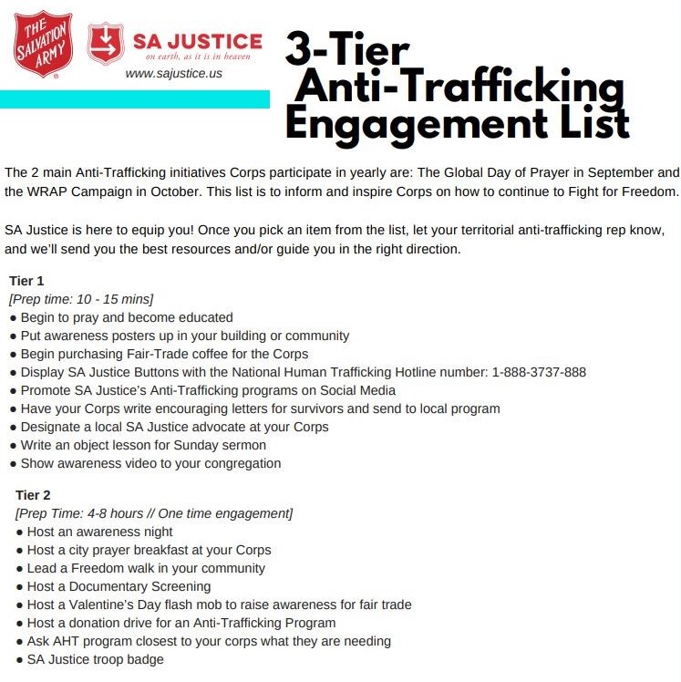 Linked to the 3-Tier Anti-Trafficking Engagement List